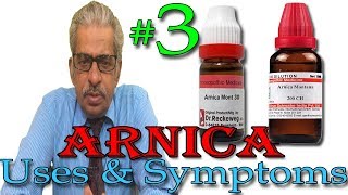 Arnica in Hindi Part 3  Uses amp Symptoms in Homeopathy by Dr P S Tiwari [upl. by Knudson]