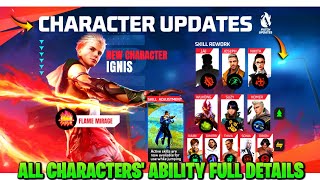 OB42 UPDATE CHARACTER SKILL ABILITY FULL DETAILS  FREE FIRE MAX OB42 UPDATE FULL DETAILS [upl. by Airod]