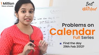 Aptitude Made Easy Problems on Calendar full series Learn maths StayHome [upl. by Lilak613]