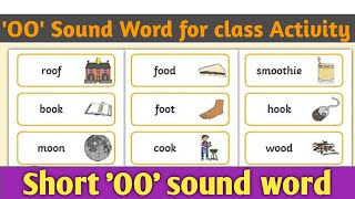 ‘OO’ Phonic Sound Words  Sound wordsActivity Short OO sound Words [upl. by Ecirehs]