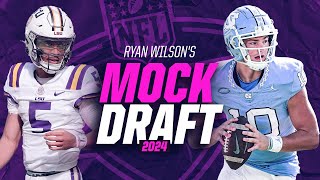 2024 NFL Mock Draft QBs go in top 3 picks  CBS Sports [upl. by Nivrek]