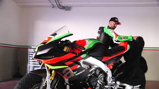 Max Biaggi tests his Aprilia RSV4 X straight away at Mugello [upl. by Geirk]