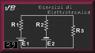 29  Sovrapposizione degli effetti  ESERCIZI DI ELETTROTECNICA [upl. by Atiuqat]