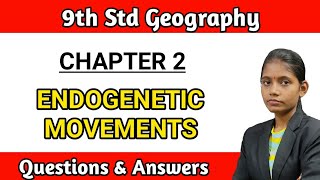 Class 9th geography chapter 2 endogenetic movements question answer Maharashtra board [upl. by Kauffman]