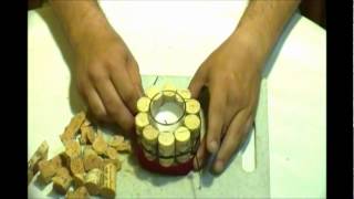 How to make a candle holder with wine corks [upl. by Pernell]