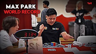 Max park 3x3 Rubik’s cube 1st no world record 313 seconds [upl. by Anirret]