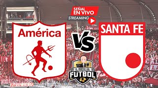 América 0 vs Santa Fe 0  Fecha 18  Liga Betplay II 2024 [upl. by Alvita]