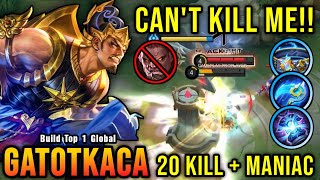 100 IMMORTAL Gatotkaca New Offlane Build Insane 20 Kills  Build Top 1 Global Gatotkaca  MLBB [upl. by Natsrik544]