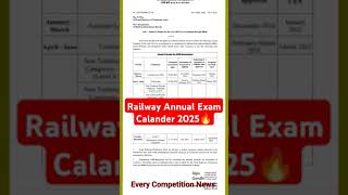 New Railway Calendar 202526 Out Shorts​ ​ Ntpc​ railway exam calendarrailway calendar 2024 exam [upl. by Solana667]