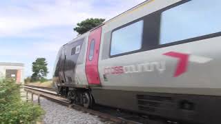 DOUBLE STAY Crosscountry Trains at Wadborough Level Crossing Worcestershire [upl. by Aihpledalihp]