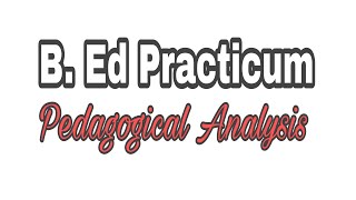 B Ed 3rd semester practicum  Pedagogical Analysis  Course  VII B 137B [upl. by Marienthal]