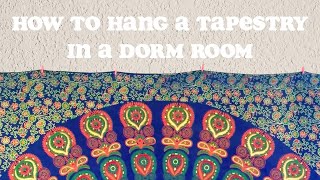 How to Hang a Tapestry in a Dorm Room WITHOUT Damaging the Walls [upl. by Natanhoj]