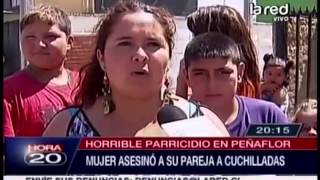 Horrible parricidio en Peñaflor Mujer asesinó a su pareja a cuchilladas [upl. by Percy192]