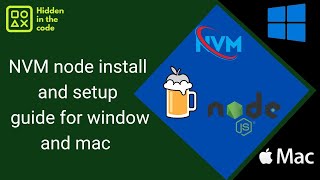 NVM node install and setup guide for window and mac nvm coding node fullstack [upl. by Nabla]