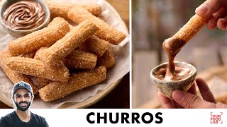 Eggless Churros Recipe  Perfect amp Easy Churros  चुरोस बनाने का आसान तरीका  Chef Sanjyot Keer [upl. by Ellehcer12]