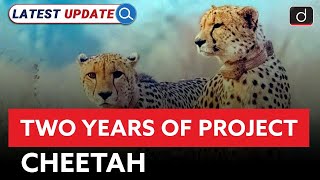 Two Years of Project Cheetah  Cheetah Reintroduction Project Latest Update  Drishti IAS English [upl. by Johppah]