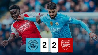 Manchester City 22 Arsenal  Full Highlights And Goals Trossard Red Card [upl. by Assyla]