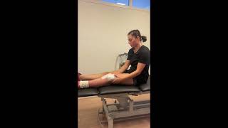 ACL rehab first physio session after surgery [upl. by Namrac]