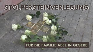 Stolpersteinverlegung für die Familie Abel in Geseke [upl. by Hadik]