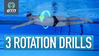 3 Swimming Drills To Improve Rotation  Front Crawl Breathing amp Technique Swim Drills [upl. by Ettelegna2]