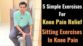 5 Sitting Exercises for Knee Pain How to Sit in Knee Pain Easy Exercises for Knee Pain Relief [upl. by Yrolg805]