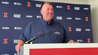 Oregon week Illini coach Bret Bielema press conference [upl. by Binky926]