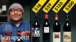 Sommelier Compares Cheap vs Expensive Wines 18300  World of Wine  Bon Appétit [upl. by Ewen]