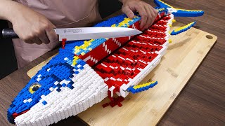 CUTTING a 50000 Bluefin Tuna in LEGO Show [upl. by Zelig430]