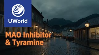 MAO Inhibitor with Tyramine Monoamine Oxidase Inhibitor  UWorld Psychiatry USMLE Step 1 [upl. by Edroi]