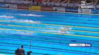 Sun Yang wins 1500m Final Freestyle  World Championship  Barcelona 2013 [upl. by Ann]