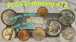 PCGS Unboxing 14 Pre 64 Proofs Walkers Morgans Varieties amp Toners [upl. by Zeret413]