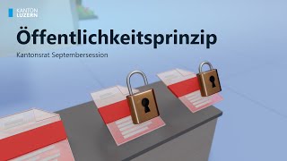 Kanton Luzern Parlament stimmt dem Öffentlichkeitsprinzip zu [upl. by Ailiec]