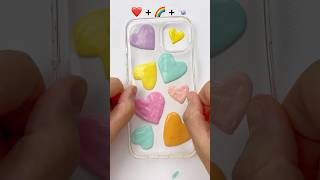 Rainbow Candy Hearts🌈🩷🍬 satisfying satisfyingart rainbow heart candy art creative iphone [upl. by Trygve482]