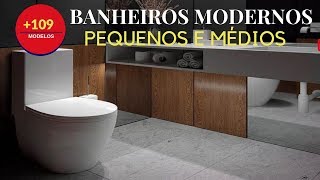 Banheiros Modernos Pequenos e Médios Modelos e Dicas [upl. by Yrroc]