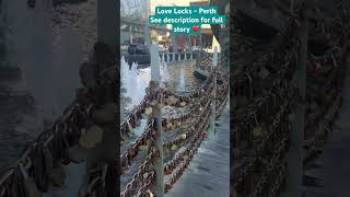 Love Locks at the Perth BELL TOWER  Australia rikansh belltower shorts travel bgt love yt [upl. by Blancha]