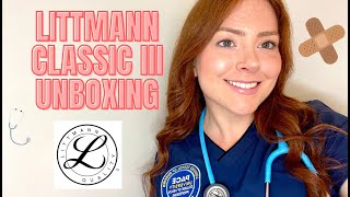 Littmann Classic III Stethoscope Unboxing  Nursing School Stethoscope [upl. by Betta13]