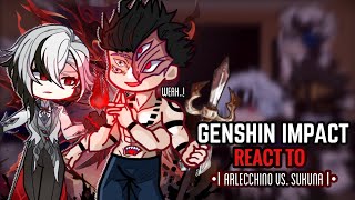 ❤️‍🔥✨ Genshin Impact React to Arlecchino Vs Sukuna  Gacha Club  JJK [upl. by Eseerahs]