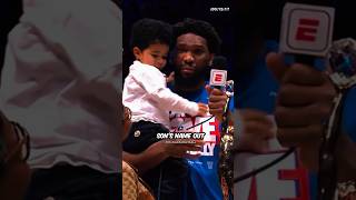 Reporter Came At Embiid’s SON❕👀 nba philly 76ers basketball hoops sports shorts reporter [upl. by Arekahs639]