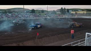 Plentywood Montana demolition derby main event [upl. by Vachell]