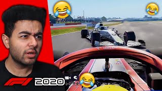 RAGHUNATHAN DRIVES BACKWARDS IN A RACE on F1 2020 Game [upl. by Ahtelat425]