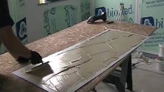 How to fit hygienic wall cladding  Applying our adhesive [upl. by Liebowitz102]