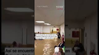 El agua inunda las salas de esta residencia de Paiporta Valencia tras el paso de la DANA [upl. by Malvino]