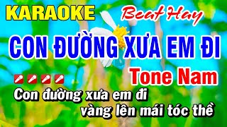 Karaoke Con Đường Xưa Em Đi Beat Hay Nhạc Sống Tone Nam Mới  Hoài Phong Organ [upl. by Tneicniv373]