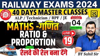 RRB ALPTechnicianJERPF 2024  Ratio and Proportion Questions03 Ratio and Proprtion by Sahil sir [upl. by Elatsyrk]