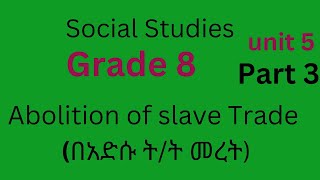 Social Studies Grade 8 The Abolition of Slave trade [upl. by Elrebmik47]