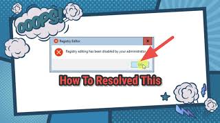 Error add Registry  Registry editing has been disabled by your administrator [upl. by Anirret]