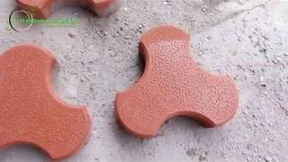 How to Make Interlocking Paver Blocks Concrete Tiles with Rubber Paver Mould Plastic Paver Mould [upl. by Anilave]