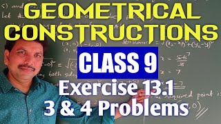 CLASS 9GEOMETRICAL CONSTRUCTIONSEXERCISE 1313 amp 4 Problems [upl. by Ttayh]