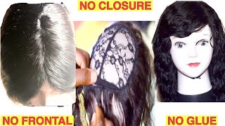 FULL SEW IN NO CLOSURE NO FRONTAL WIG  NEAT CLOSURE METHOD For Bangs  Fringe Hairstyles [upl. by Spence362]