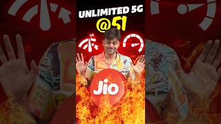 ✨Jio Rocked😎Airtel amp Bsnl Shocked🥲Unlimited 5G  51rupees😱shorts [upl. by Enillebyam957]